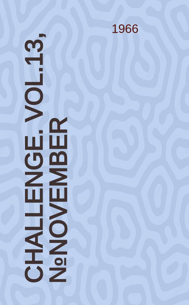 Challenge. [Vol.13], №November