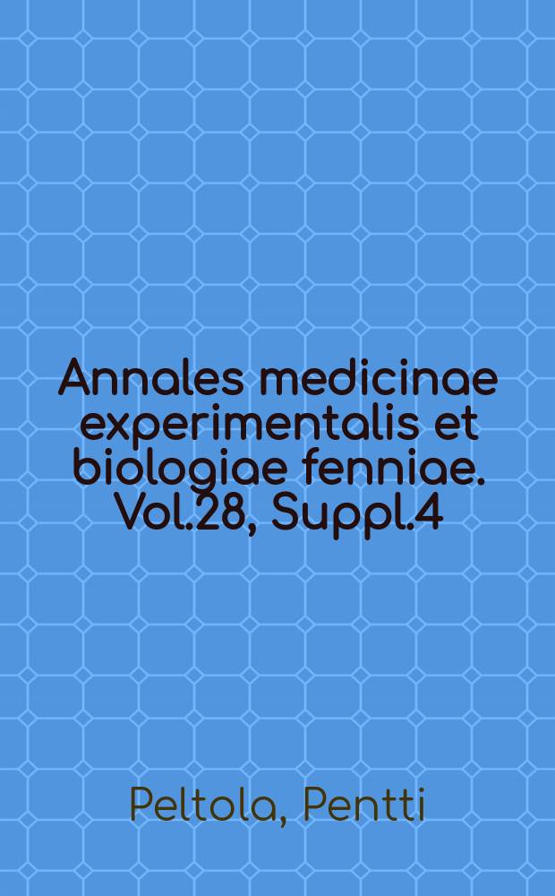 Annales medicinae experimentalis et biologiae fenniae. Vol.28, Suppl.4 : The Effect of thyroid powder on the lethal dose of adrenaline