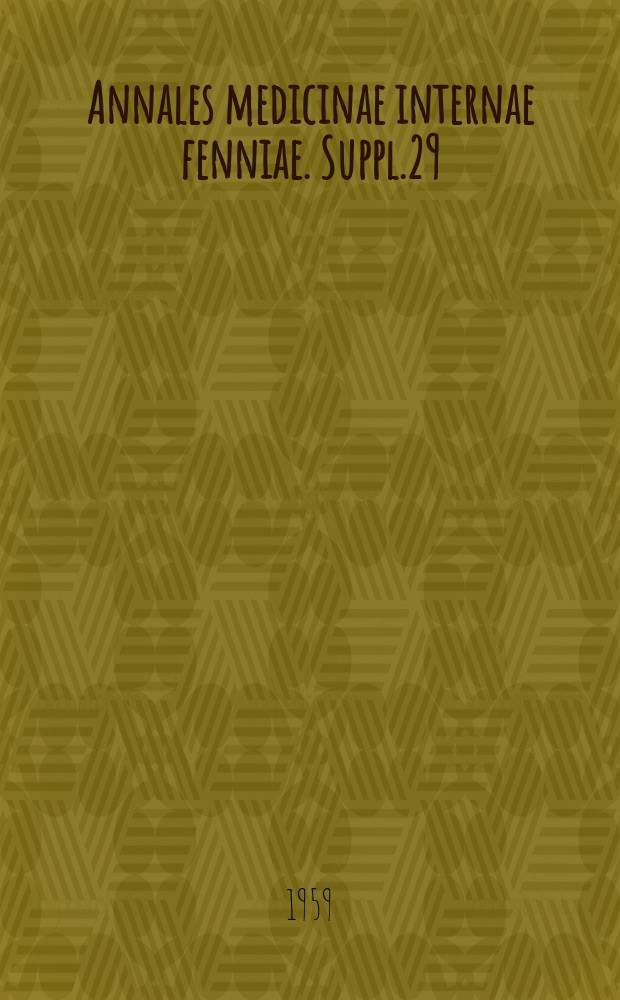 Annales medicinae internae fenniae. Suppl.29 : Diagnostic Significance of ventricular premature beats in acute myocardial infarction