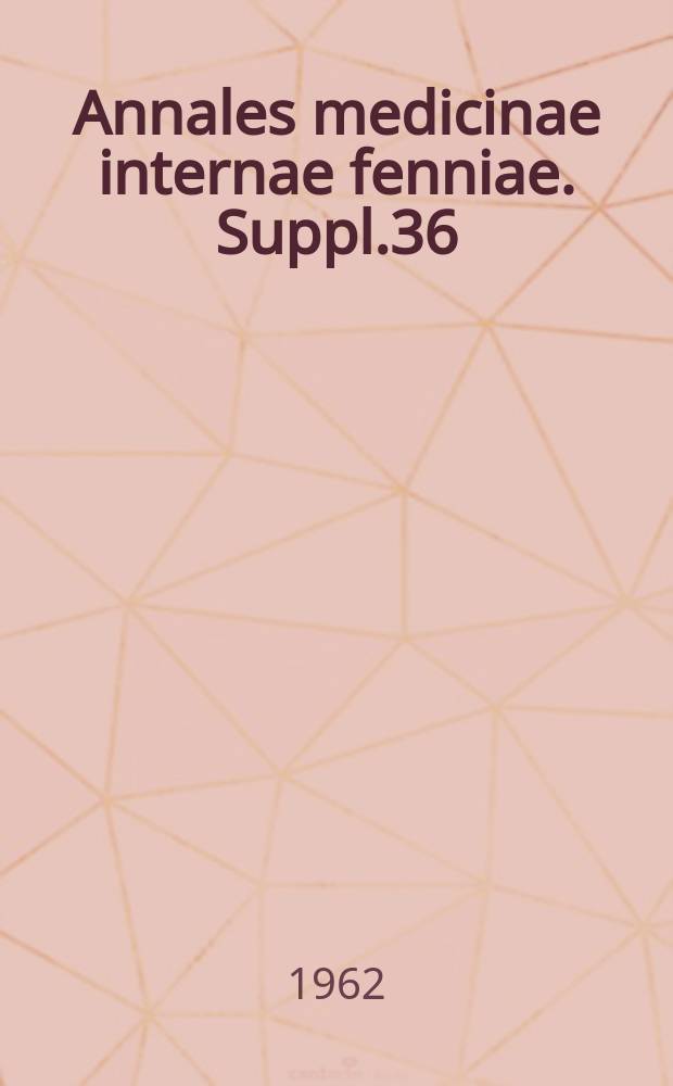 Annales medicinae internae fenniae. Suppl.36 : Effects of radiation on the lungs and pulmonary function in the treatment of carcinoma of the bronchus