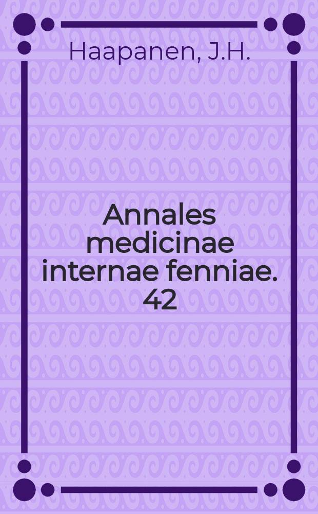 Annales medicinae internae fenniae. 42 : Untoward phenomena during antituberculosis treatment