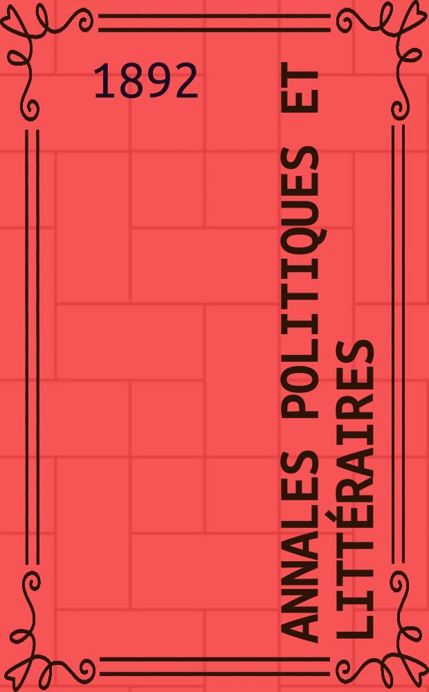 Annales politiques et littéraires
