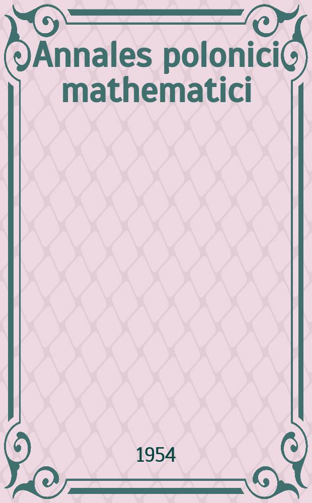 Annales polonici mathematici