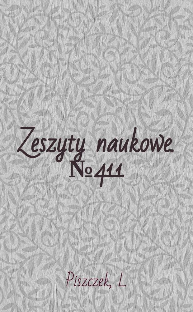 Zeszyty naukowe. №411 : Badania nad elektrochemiczna