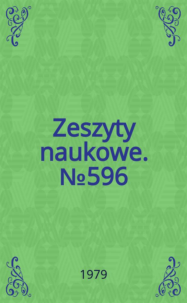 Zeszyty naukowe. №596 : Syntezy substancji chemicznych