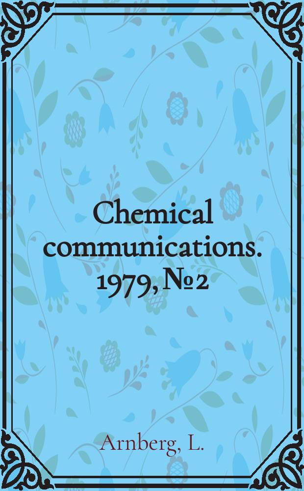 Chemical communications. 1979, №2 : Ordering of atoms and vacancies ...