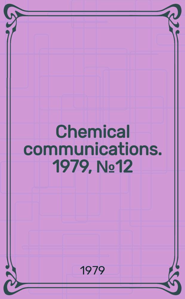 Chemical communications. 1979, №12 : Palladium- and nickel-promoted amination ...