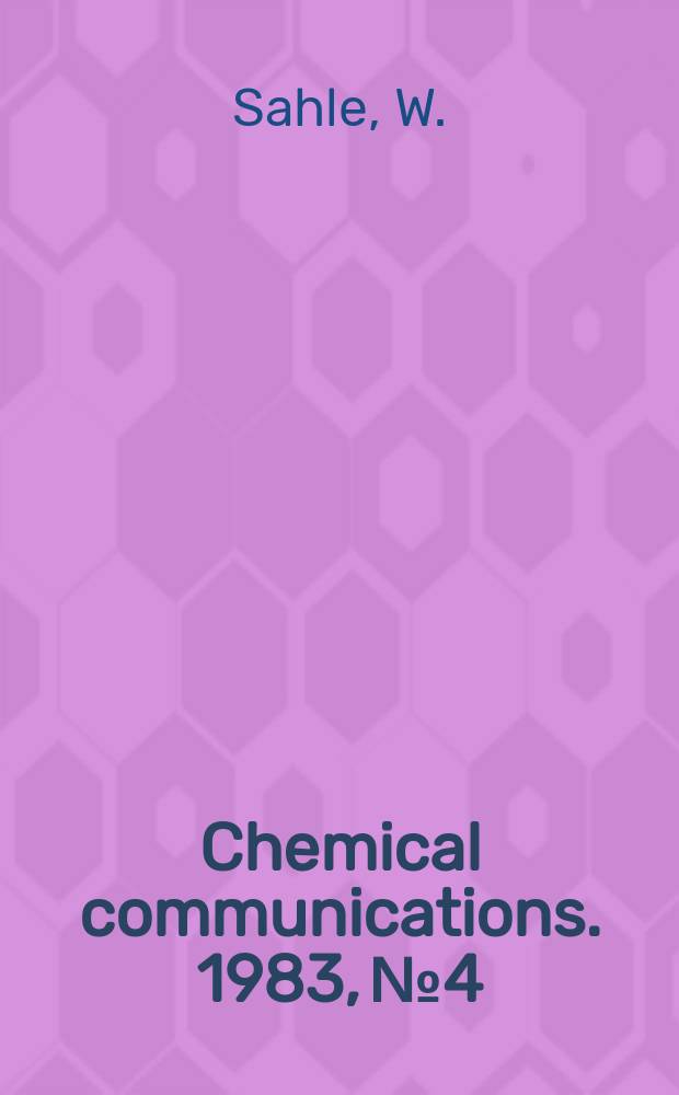 Chemical communications. 1983, №4 : Electron microscopy studies ...
