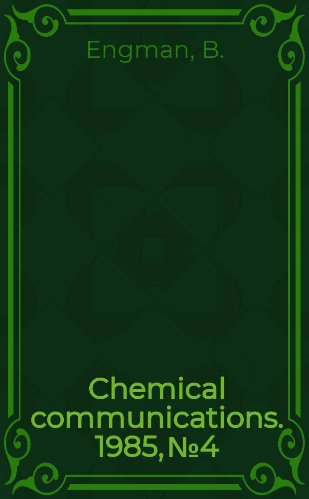 Chemical communications. 1985, №4 : Optical lifetime studies time-resolved ...
