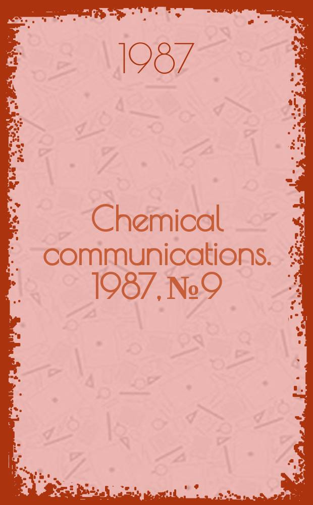 Chemical communications. 1987, №9 : Sediment-water dynamics of inorganic ...