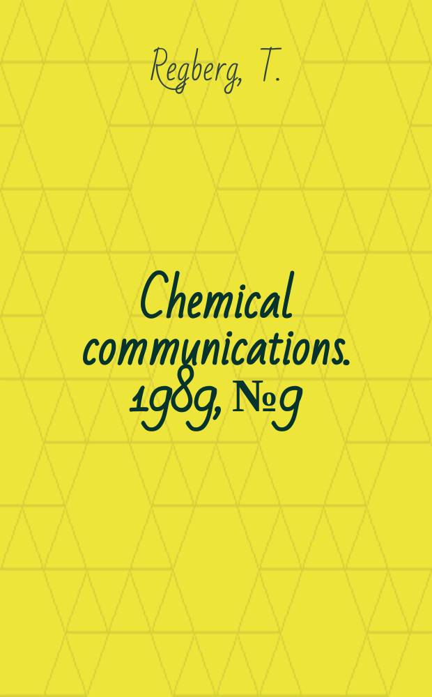 Chemical communications. 1989, №9 : Oligonucleotide synthesis using ...