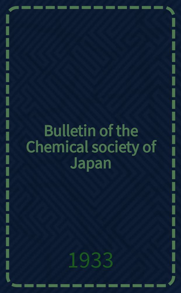 Bulletin of the Chemical society of Japan