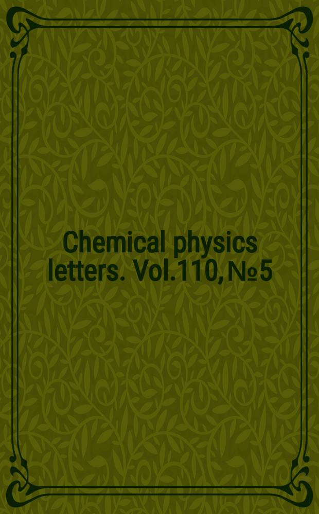 Chemical physics letters. Vol.110, №5