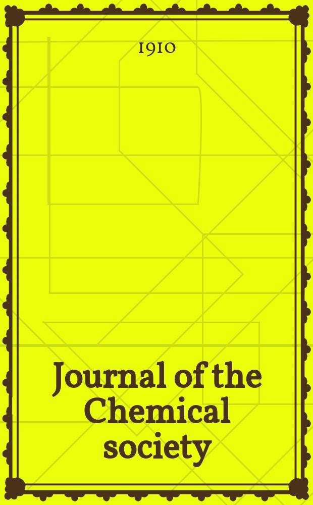 Journal of the Chemical society : Containing papers read before the Soc. a. abstracts of chem. papers publ. in other journals. Vol.98, P.1-2 : Abstracts of papers on physical, inorganic, mineralogical, physiological, agricultural a. analytical chemistry