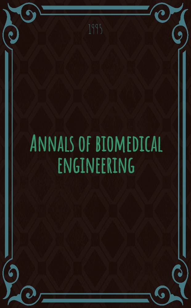 Annals of biomedical engineering : The j. of. the Biomed. engineering soc. Vol.23, №5 : Wavelet transforms in biomedical engineering