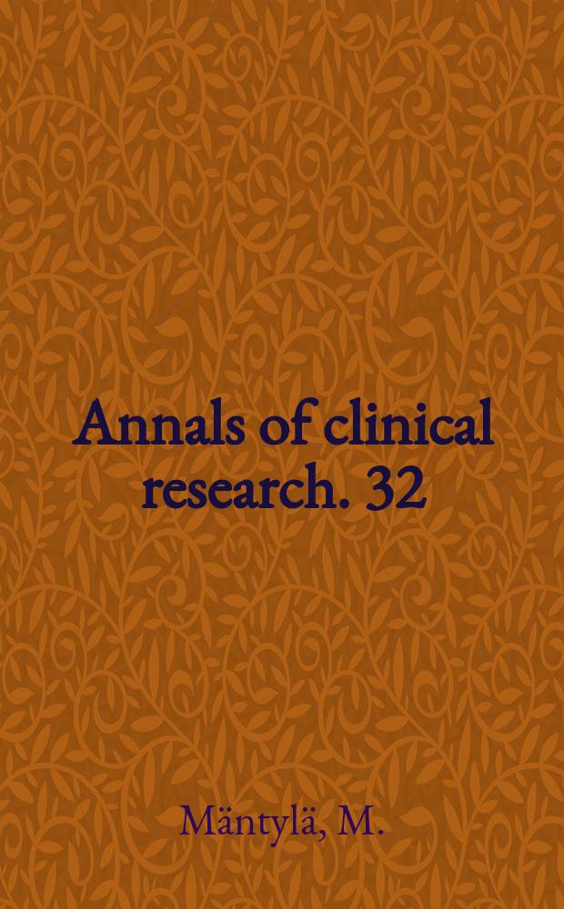 Annals of clinical research. 32 : Post-traumatic cerebral atrophy