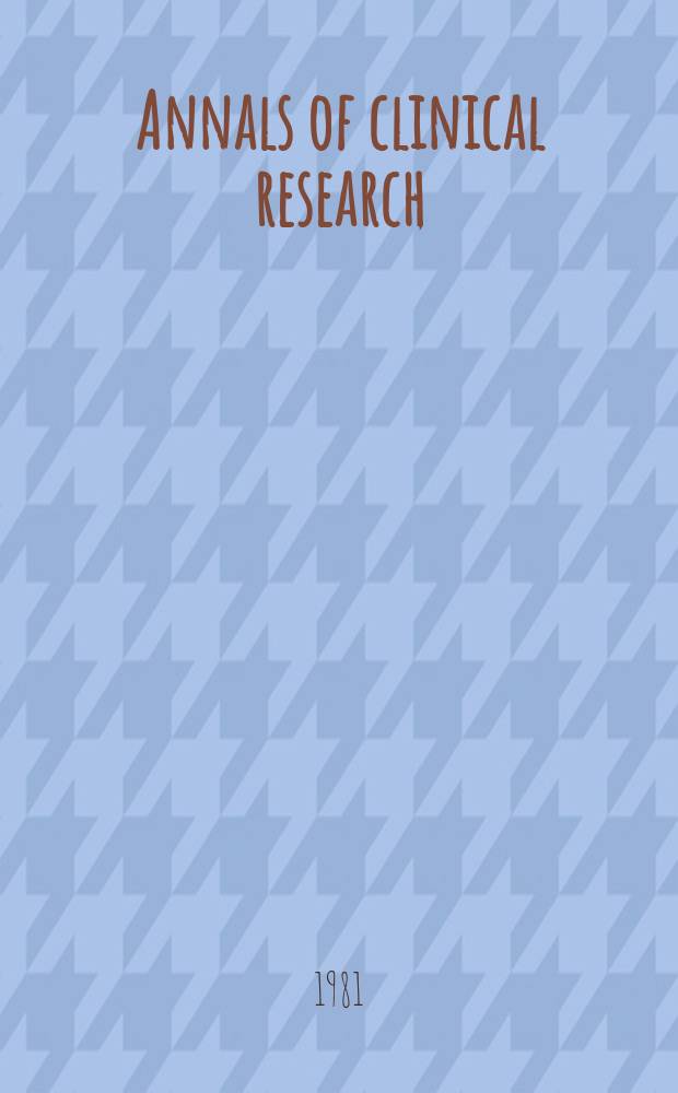 Annals of clinical research : Publ. the Finnish medical soc. Duodecim. Vol.13, №3 : Precancerous conditions of the stomach
