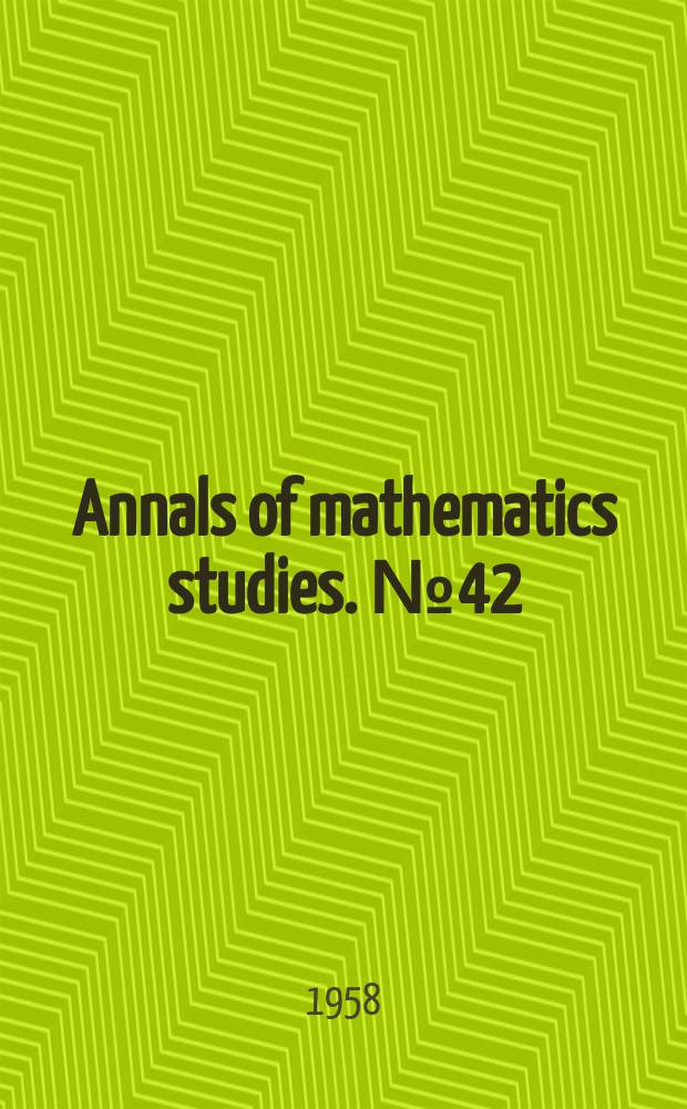 Annals of mathematics studies. №42 : Lectures on Fourier integrals