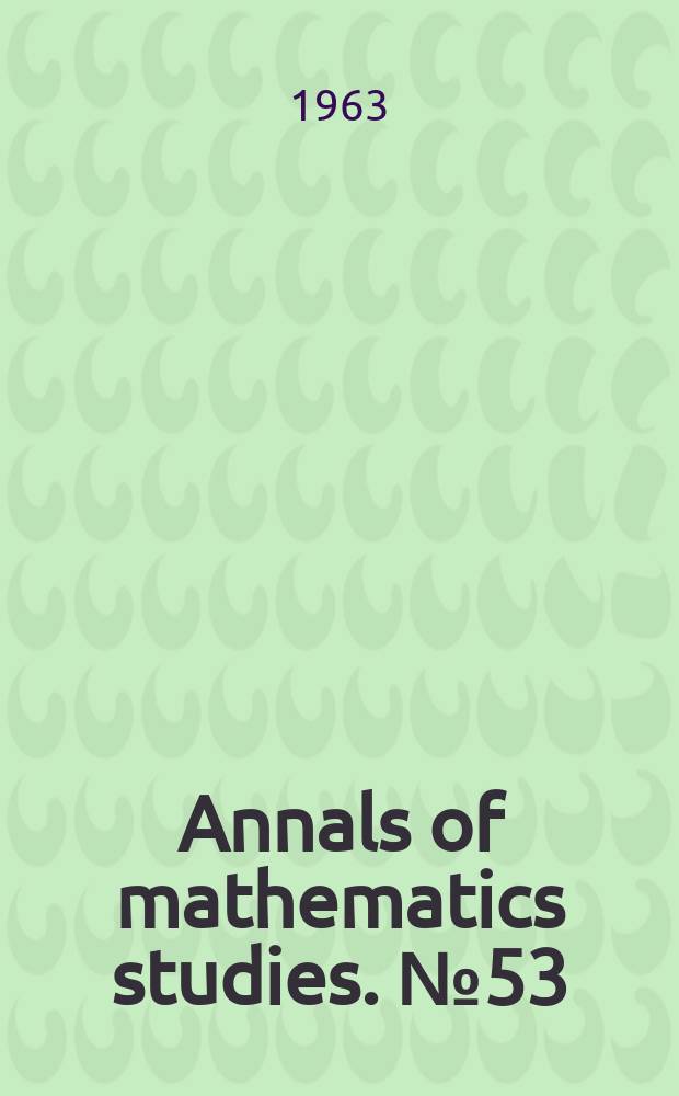 Annals of mathematics studies. №53 : Flows on homogeneous spaces