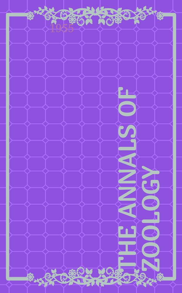 The Annals of zoology : Publ. by the Academy of zoology. Vol.1, №1 : The venous system of Rana tigrina Daud