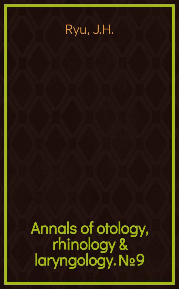 Annals of otology, rhinology & laryngology. №9 : Neural activity in the vestibular nuclei...