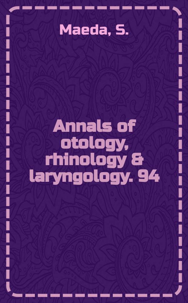 Annals of otology, rhinology & laryngology. 94 : Microcrypt extensions of tonsillar crypts