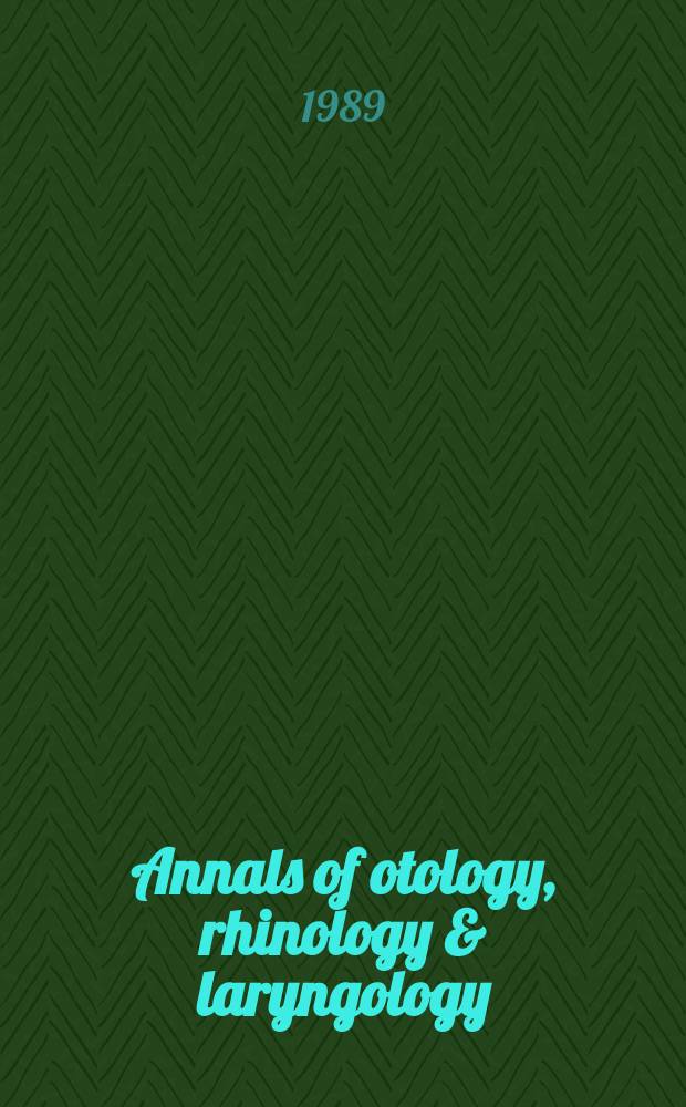 Annals of otology, rhinology & laryngology : Human temporal bone research