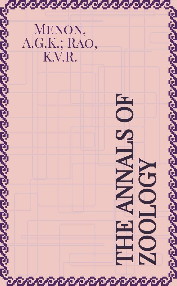 The Annals of zoology : Publ. by the Academy of zoology. Vol.4, №5 : Notes on three rare marine fishes from Madras