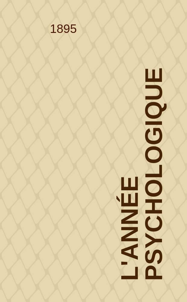 L'Année psychologique