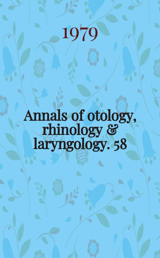 Annals of otology, rhinology & laryngology. 58 : Brain stem auditory evoked response