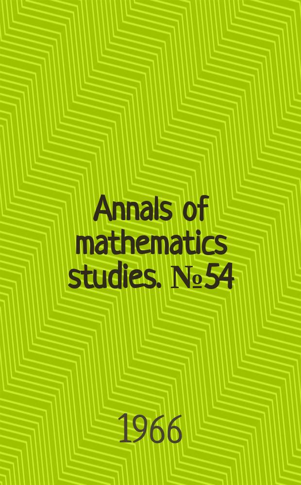Annals of mathematics studies. №54 : Elementary differential topology