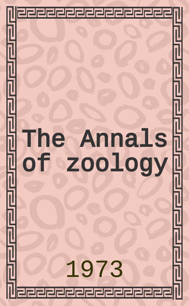The Annals of zoology : Publ. by the Academy of zoology. Vol.9, P.3 : Structure of the bony palate...