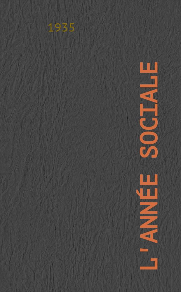 L'Année sociale