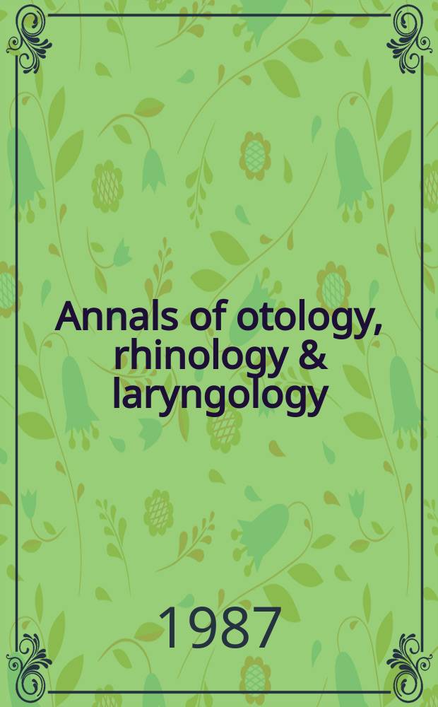 Annals of otology, rhinology & laryngology : Finnish approach to the treatment of acute otitis media