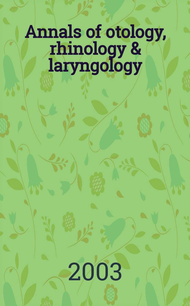 Annals of otology, rhinology & laryngology : The Future of cochlear implants