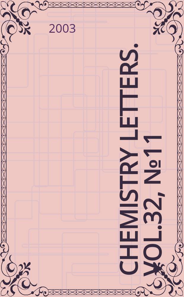 Chemistry letters. Vol.32, №11