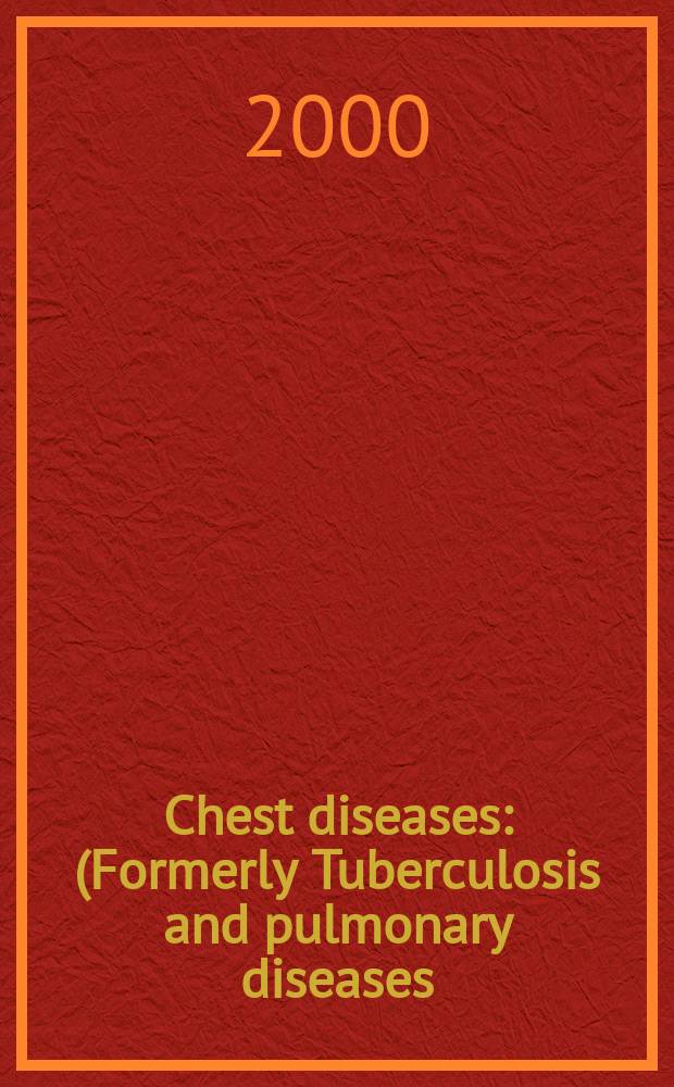 Chest diseases : (Formerly Tuberculosis and pulmonary diseases) Section XV [of] Excerpta medica. Vol.78, №3