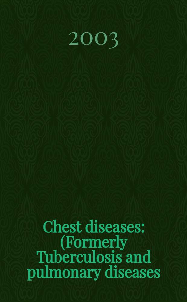 Chest diseases : (Formerly Tuberculosis and pulmonary diseases) Section XV [of] Excerpta medica. Vol.83, №2
