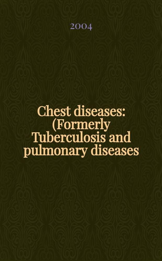 Chest diseases : (Formerly Tuberculosis and pulmonary diseases) Section XV [of] Excerpta medica. Vol.86, №1
