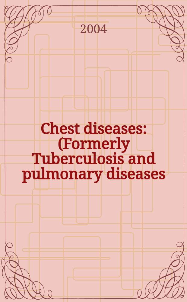 Chest diseases : (Formerly Tuberculosis and pulmonary diseases) Section XV [of] Excerpta medica. Vol.86, №8
