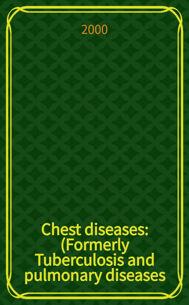 Chest diseases : (Formerly Tuberculosis and pulmonary diseases) Section XV [of] Excerpta medica. Vol.78, №1