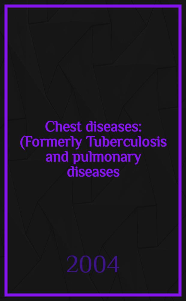 Chest diseases : (Formerly Tuberculosis and pulmonary diseases) Section XV [of] Excerpta medica. Vol.85, №1