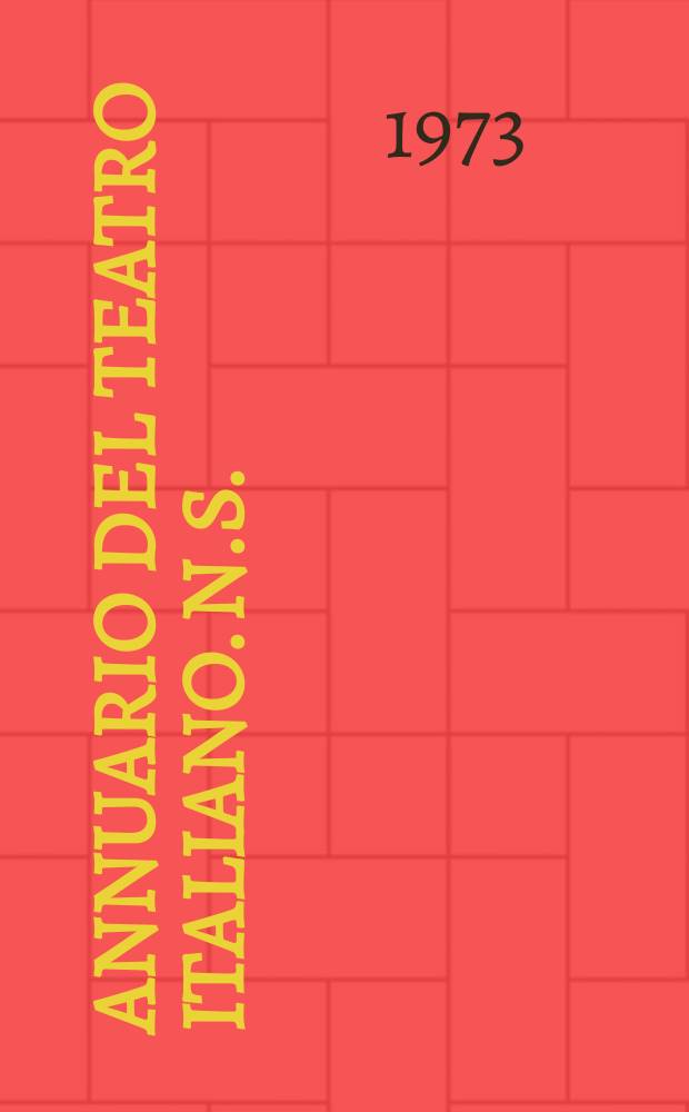 Annuario del teatro italiano. N.S. : Stagione teatrale