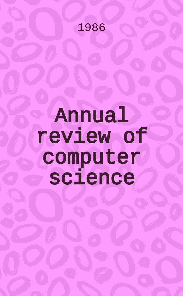 Annual review of computer science