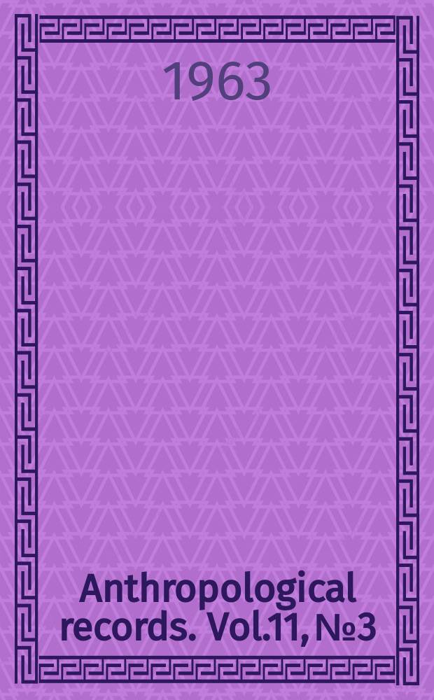 Anthropological records. Vol.11, №3 : Yokuts dialect survey