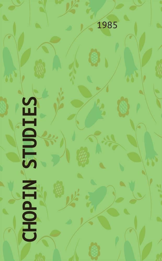Chopin studies