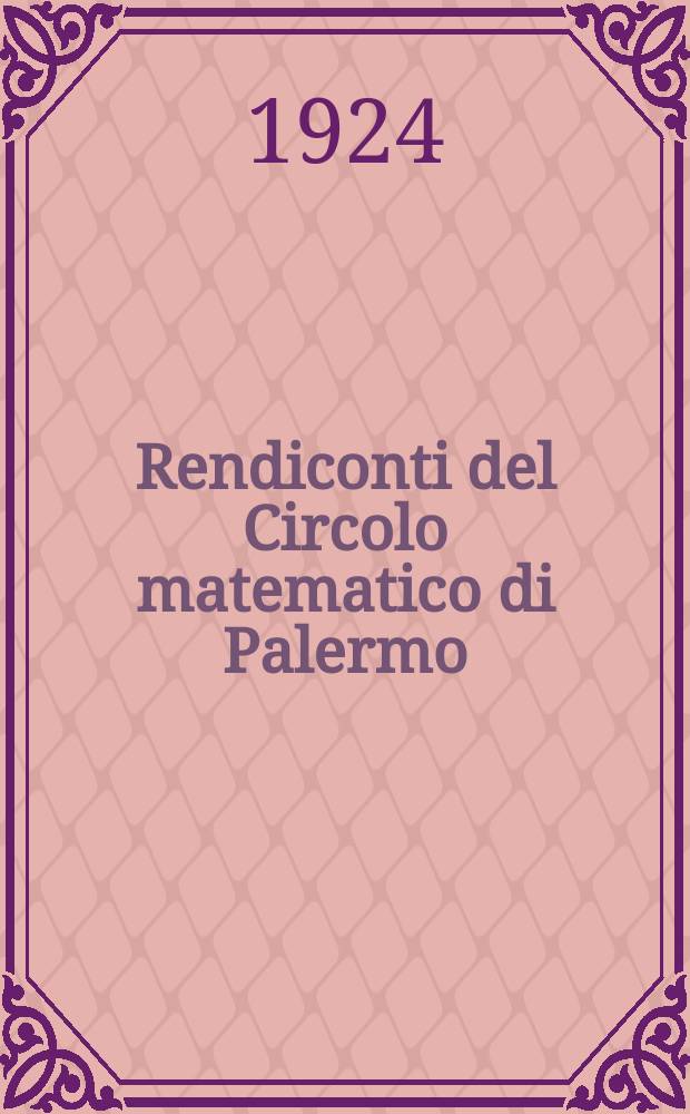 Rendiconti del Circolo matematico di Palermo