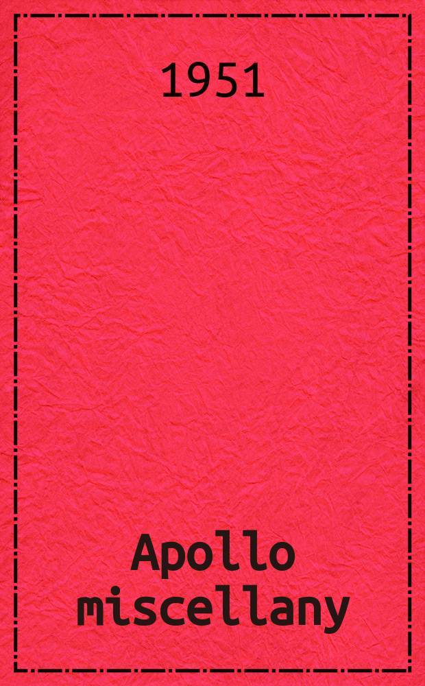 Apollo miscellany