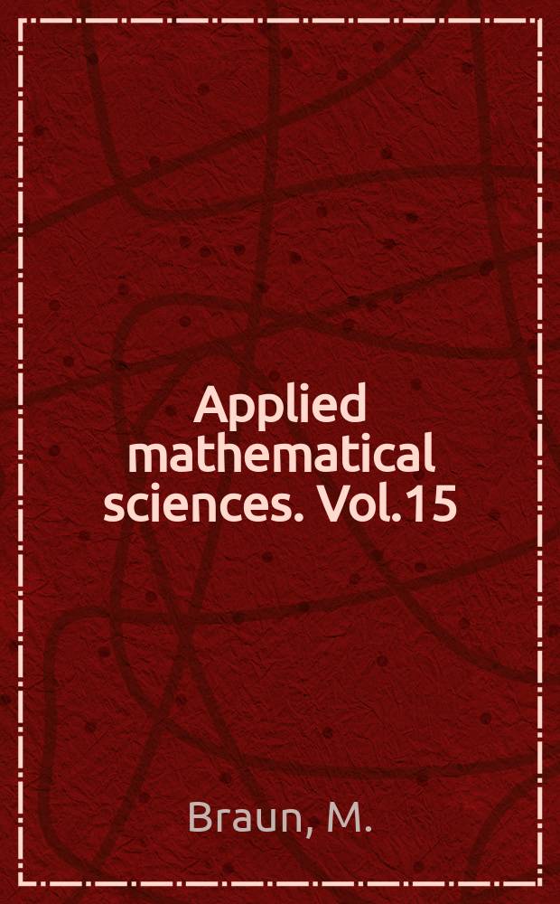 Applied mathematical sciences. Vol.15 : Differential equations and their applications
