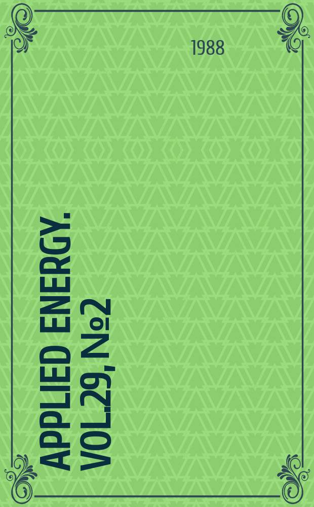 Applied energy. Vol.29, №2 : Energy-efficient food-preparation